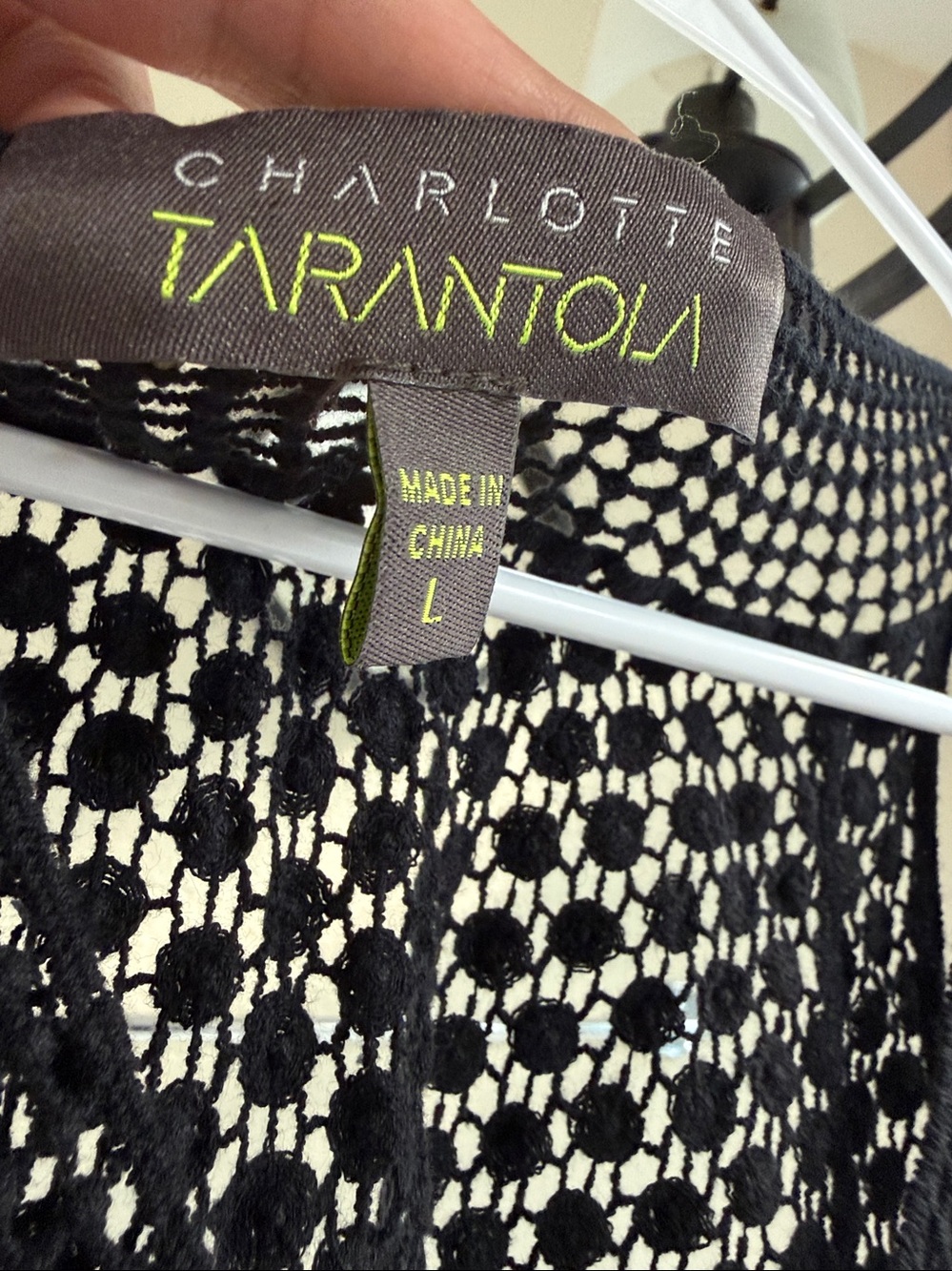 Charlotte Tarantola Swim cover up for Anthropologie . Black . Large - Picture 3 of 6